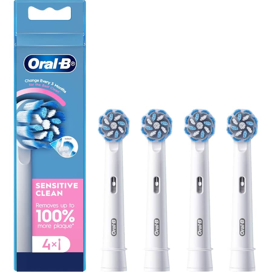 Oral B Replacement Brush Heads Sensitive Clean 4pack
