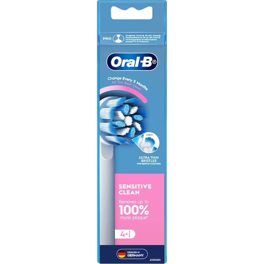 Oral B Replacement Brush Heads Sensitive Clean 4pack