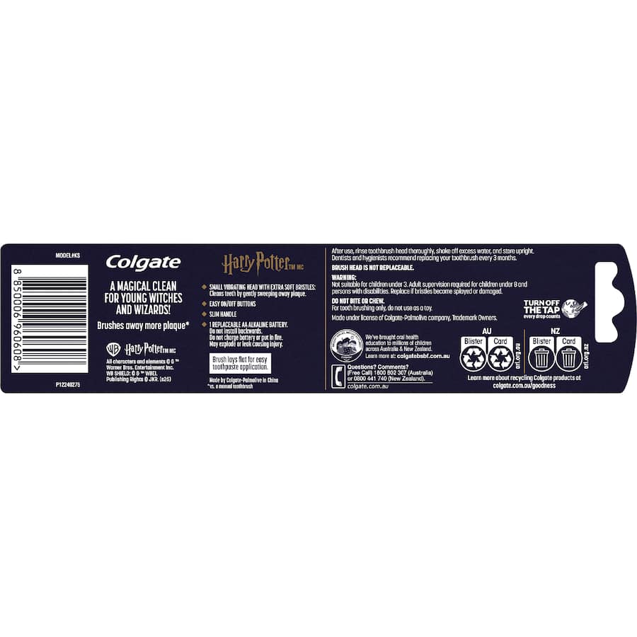 Colgate Kids Electric Toothbrush Harry Potter