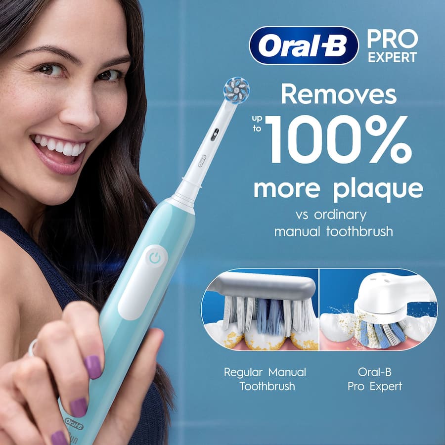 Oral B Pro Expert Electric Toothbrush Deep Clean Turquoise