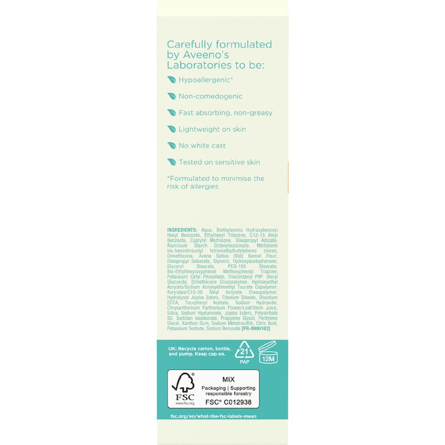 Aveeno Calm & Restore Lotion Spf50 50mL