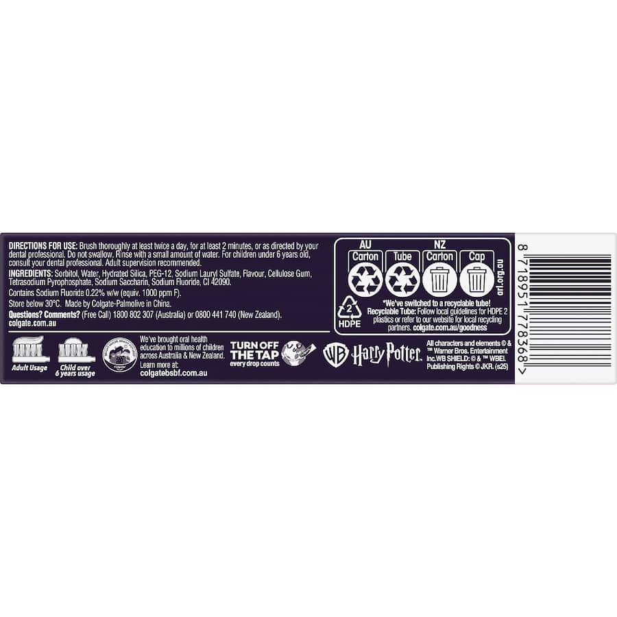Colgate Kids And Adult Toothpaste Harry Potter 100g