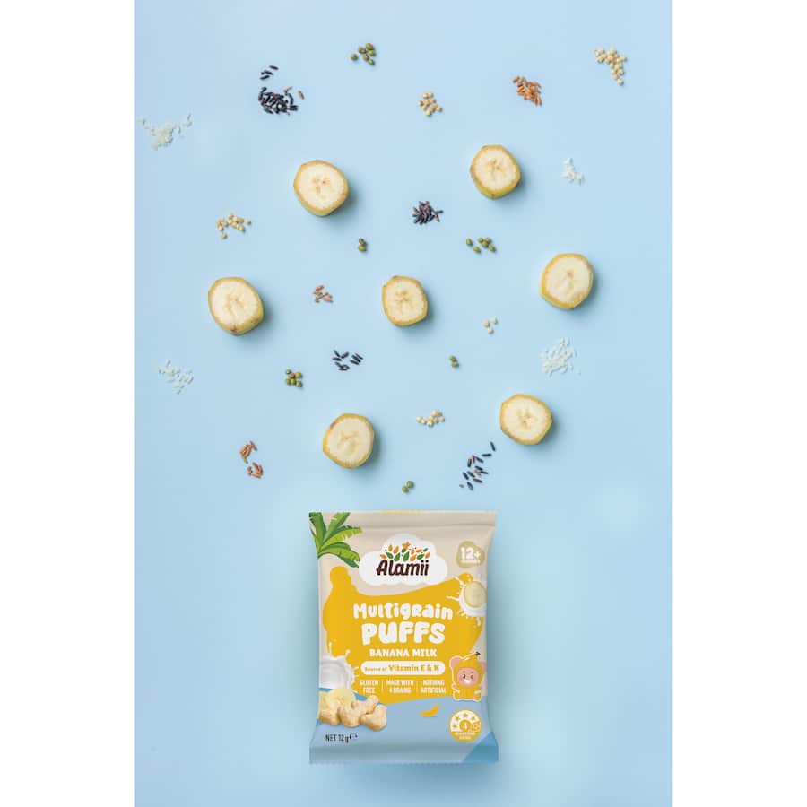 Alamii Multigrain Puffs Banana Milk 12g