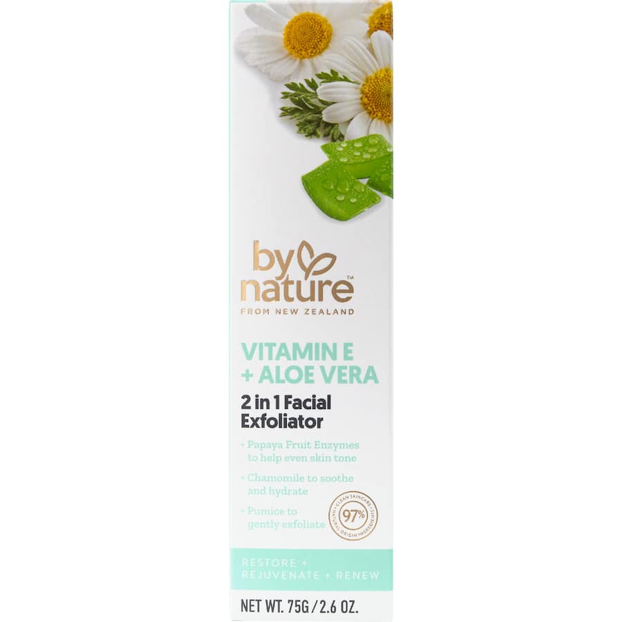By Nature Exfoliator Vitamin E + Aloe Vera 2in1 75g