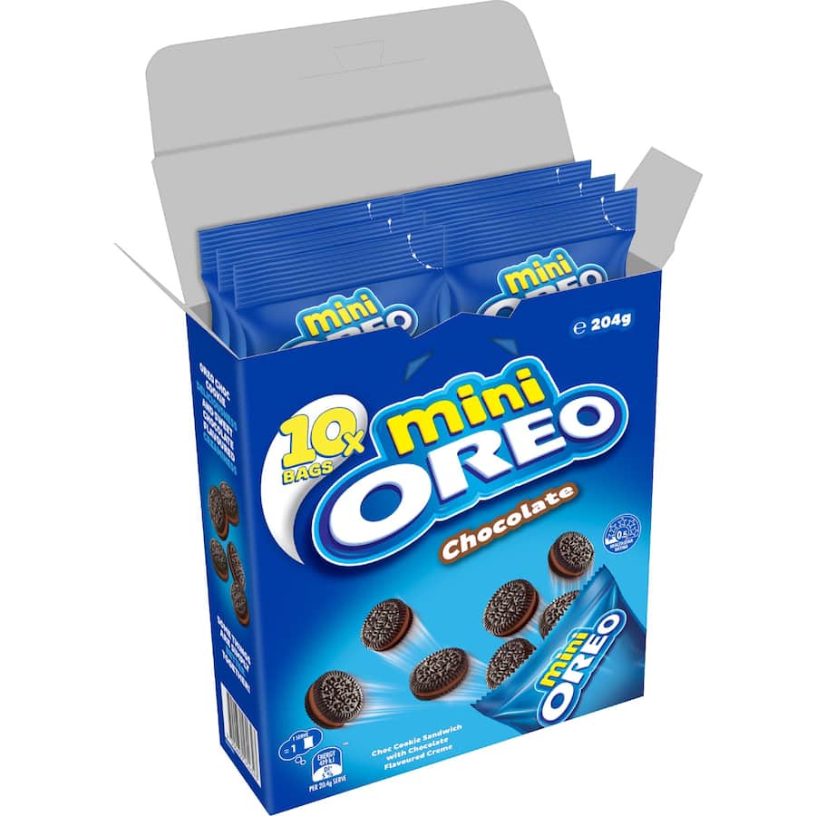 Oreo Biscuits Chocolate Mini Multipack 10 pack 204g