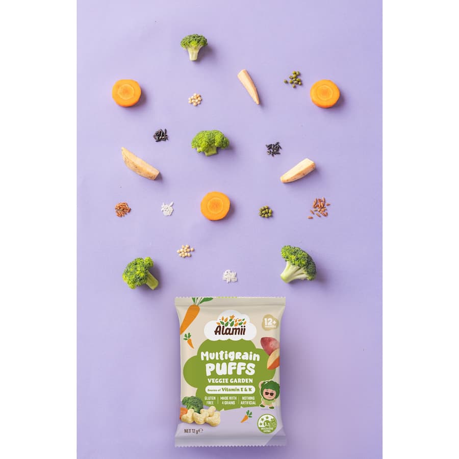 Alamii Multigrain Puffs Veggie Garden 12g