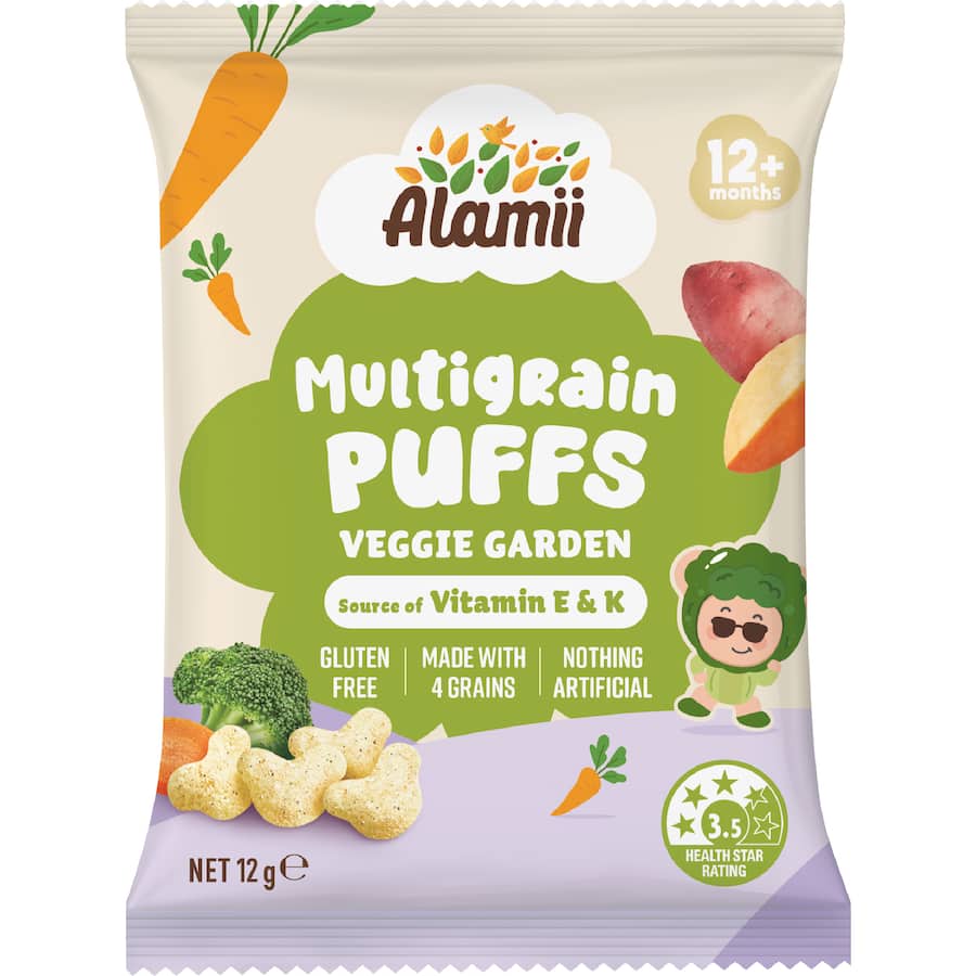 Alamii Multigrain Puffs Veggie Garden 12g