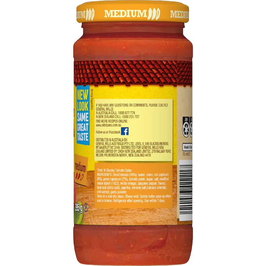 Old El Paso Salsa Thick 'N Chunky Medium 395g