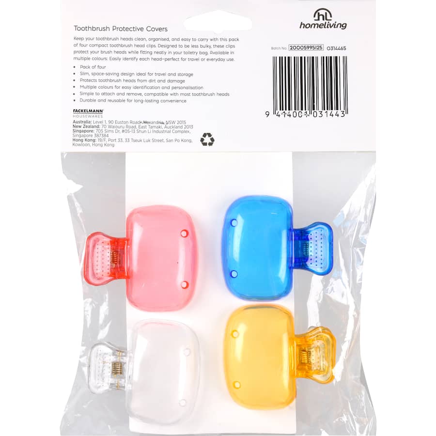 Homeliving Covers Toothbrush 4 pack