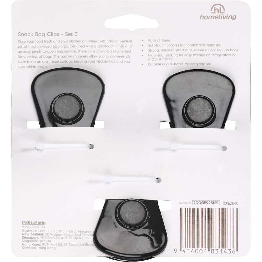 Homeliving Clips Snack Bag 3 pack