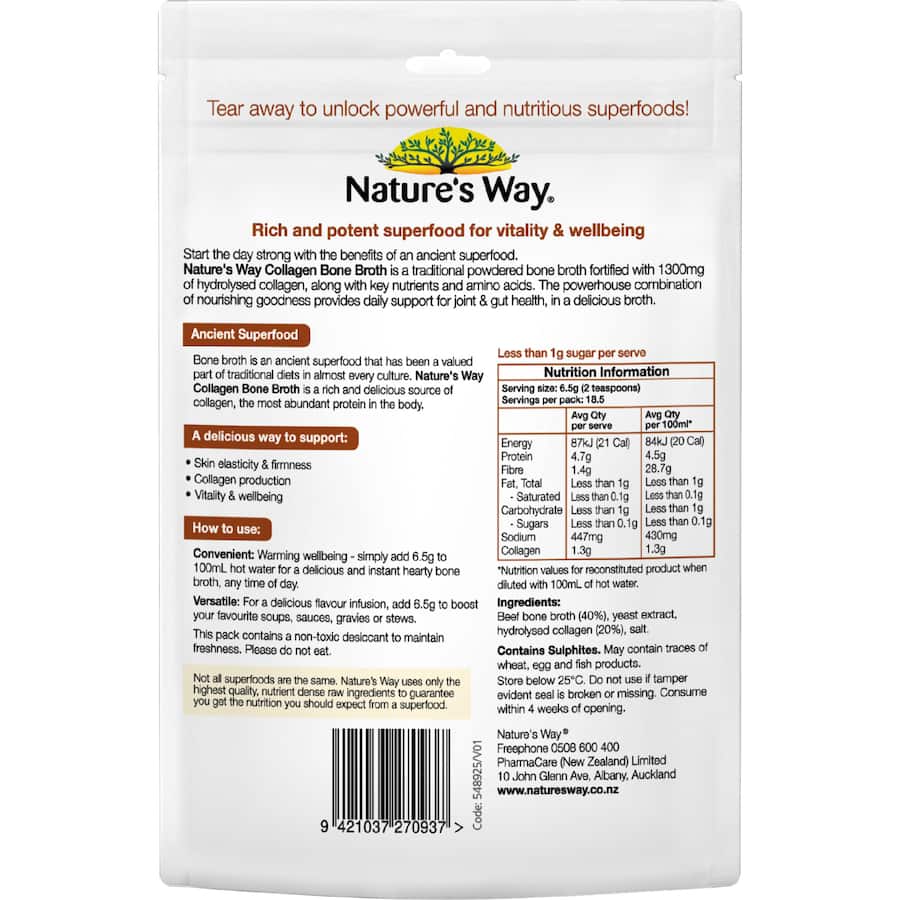 Nature's Way Super Food Bone Broth Powder 120g