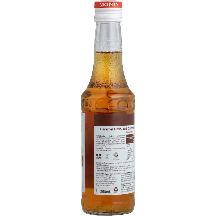 Monin Coffee Syrup Low Sugar Caramel 250mL