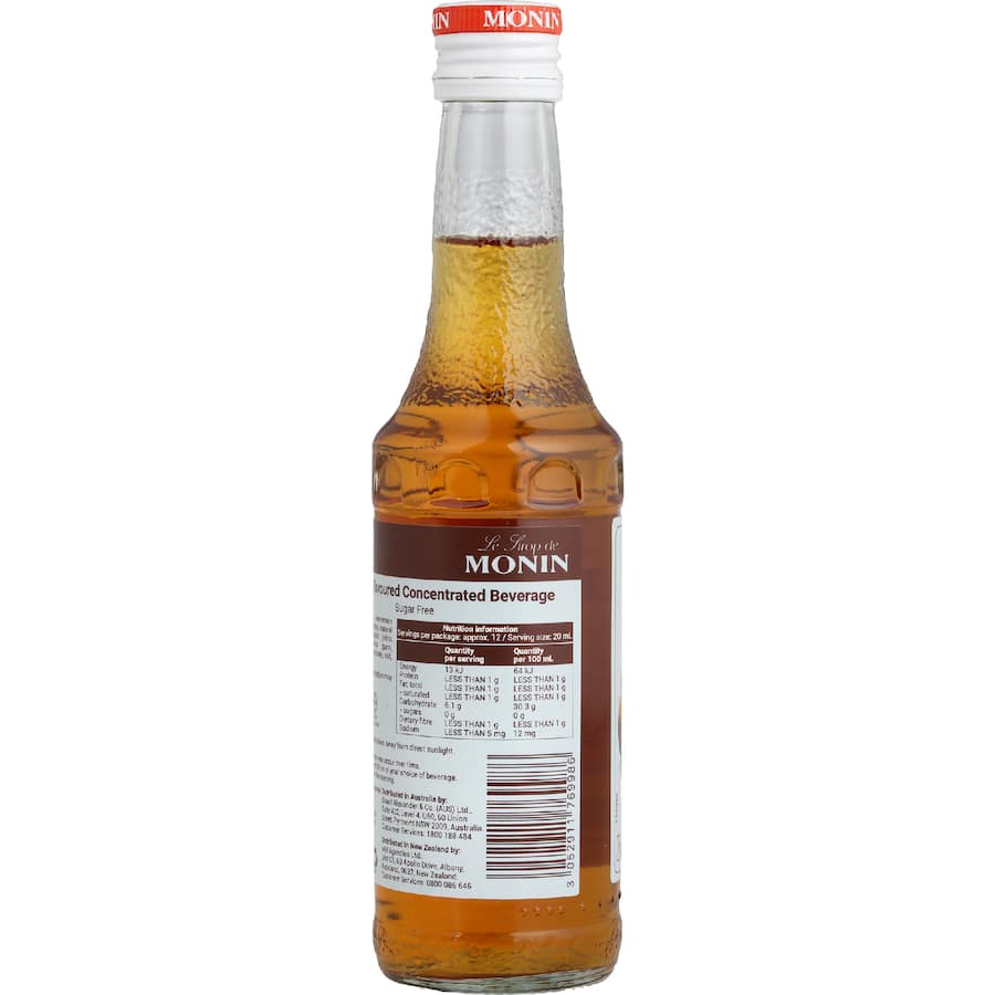 Monin Coffee Syrup Low Sugar Caramel 250mL