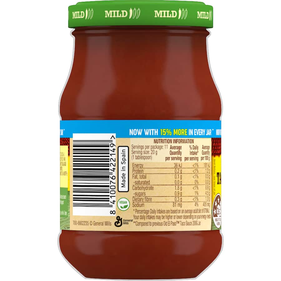 Old El Paso Taco Sauce Mild 235g