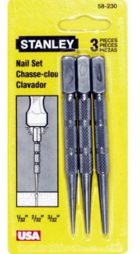 Stanley Black & Decker Nail Punch Set SQ Head 3 Pce