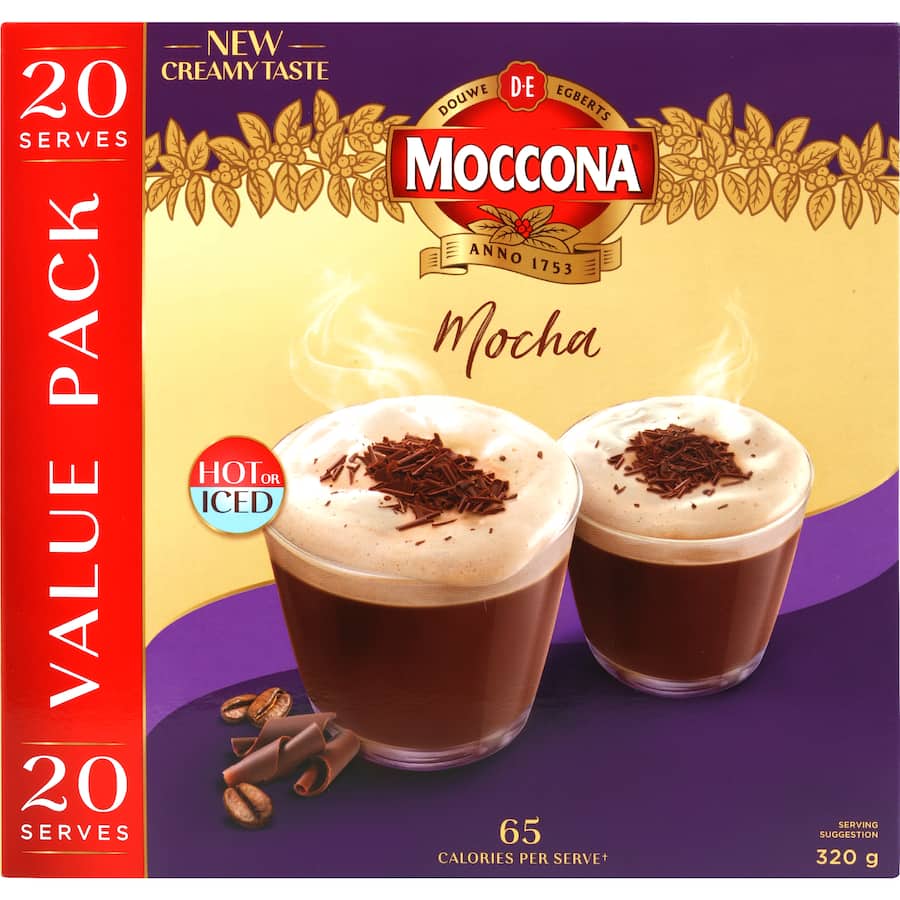 Moccona Coffee Sachets Velvety Mocha 20pack