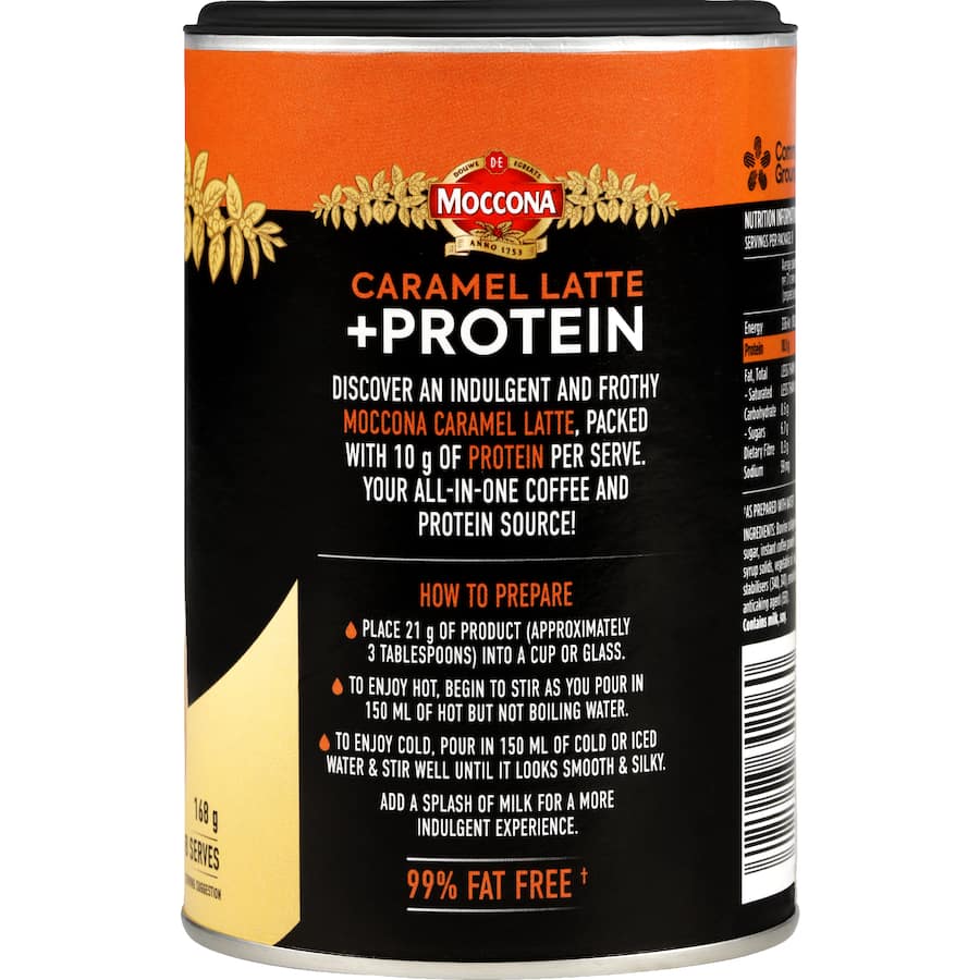 Moccona Protein Instant Coffee Classic Caramel Latte 168g