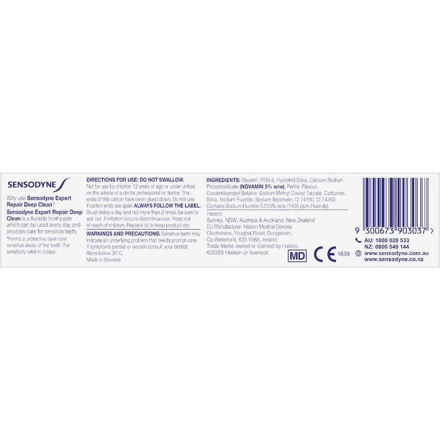 Sensodyne Toothpaste Expert Repair Deep Clean 100g