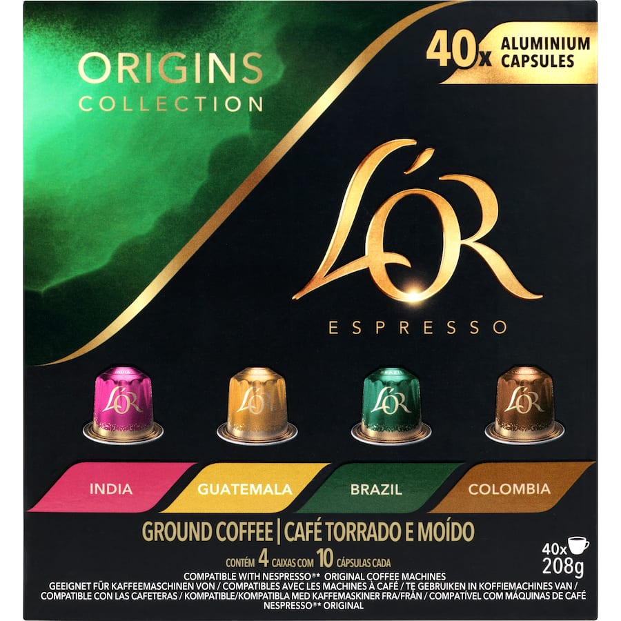 L'or Coffee Capsules Origins Variety 40pack