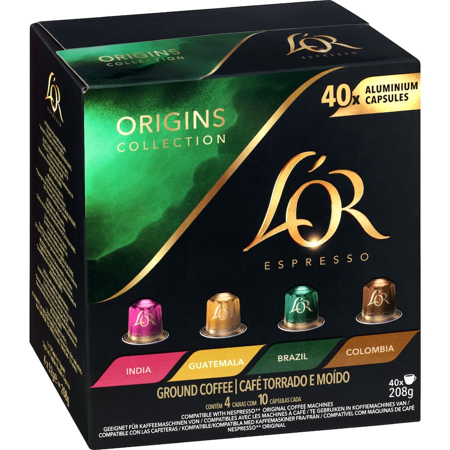 L'or Coffee Capsules Origins Variety 40pack