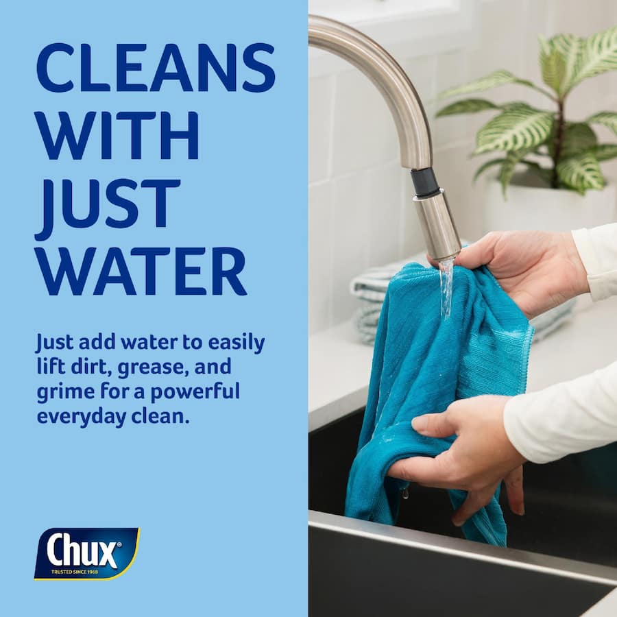 Chux Microfibre Cloth With Scrub Corner 2pack