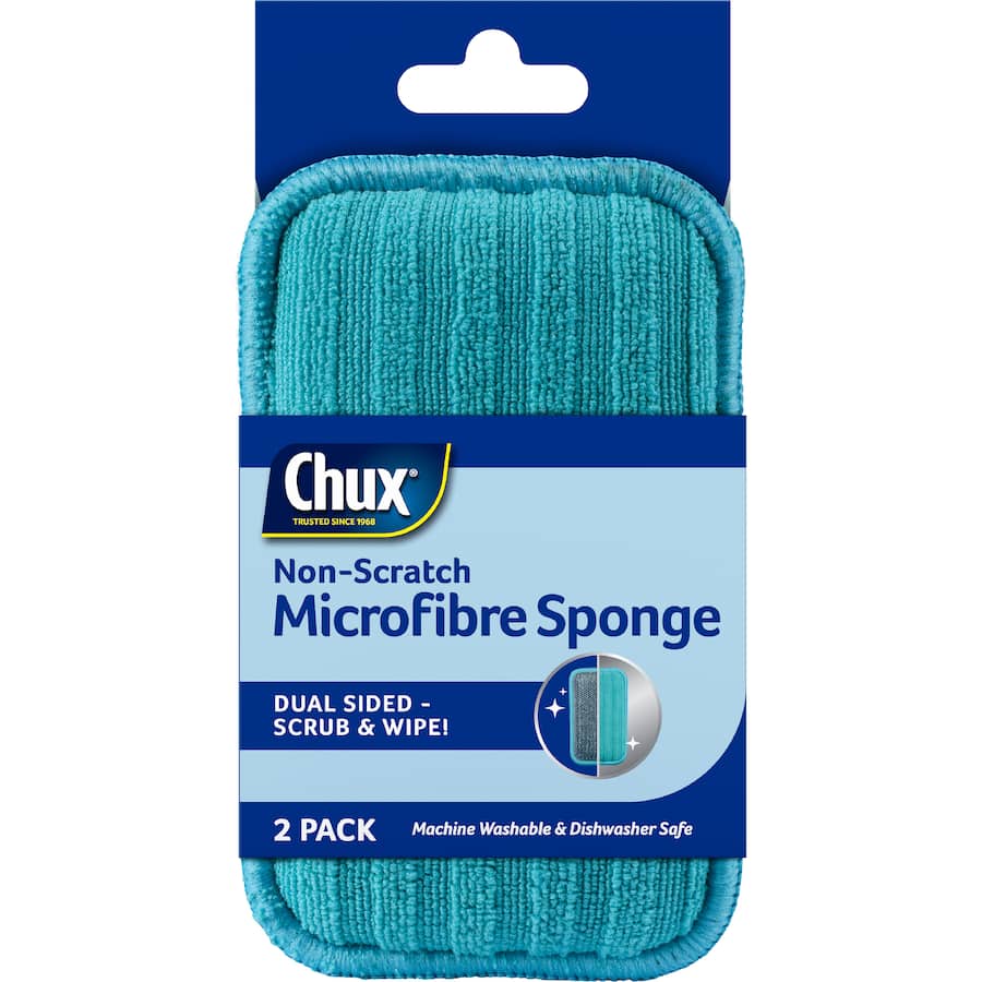 Chux Sponge Non-scratch Microfibre 2pack