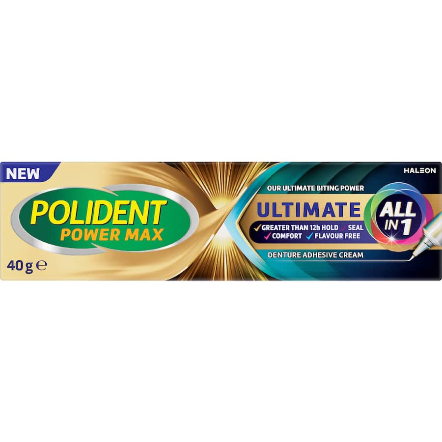 Polident Denture Adhesive Cream Ultimate All In One 40g