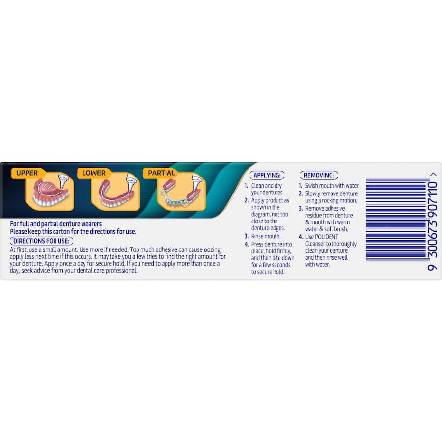Polident Denture Adhesive Cream Ultimate All In One 40g