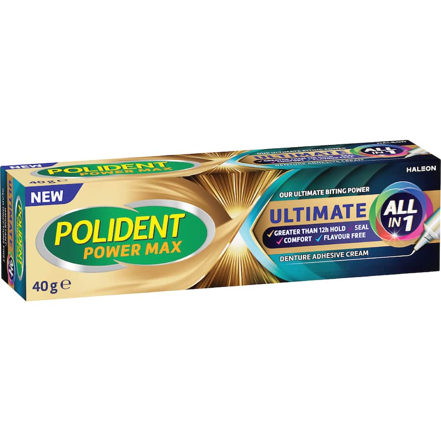 Polident Denture Adhesive Cream Ultimate All In One 40g