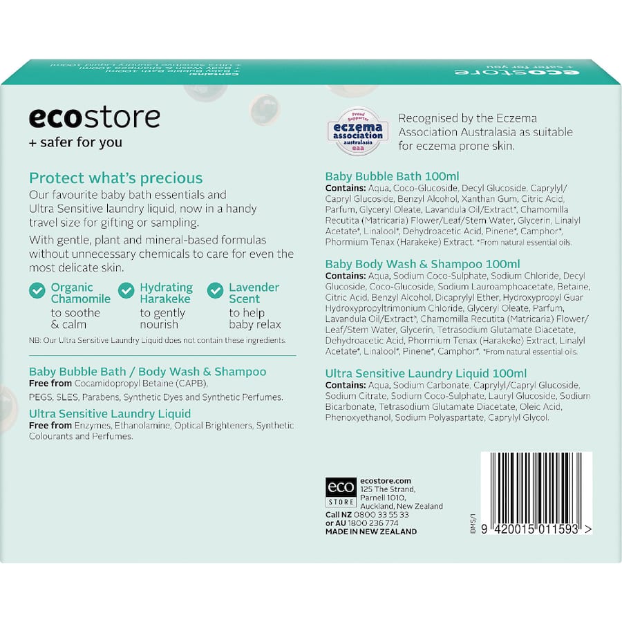 Ecostore Baby Bath Mini Essentials 3pack