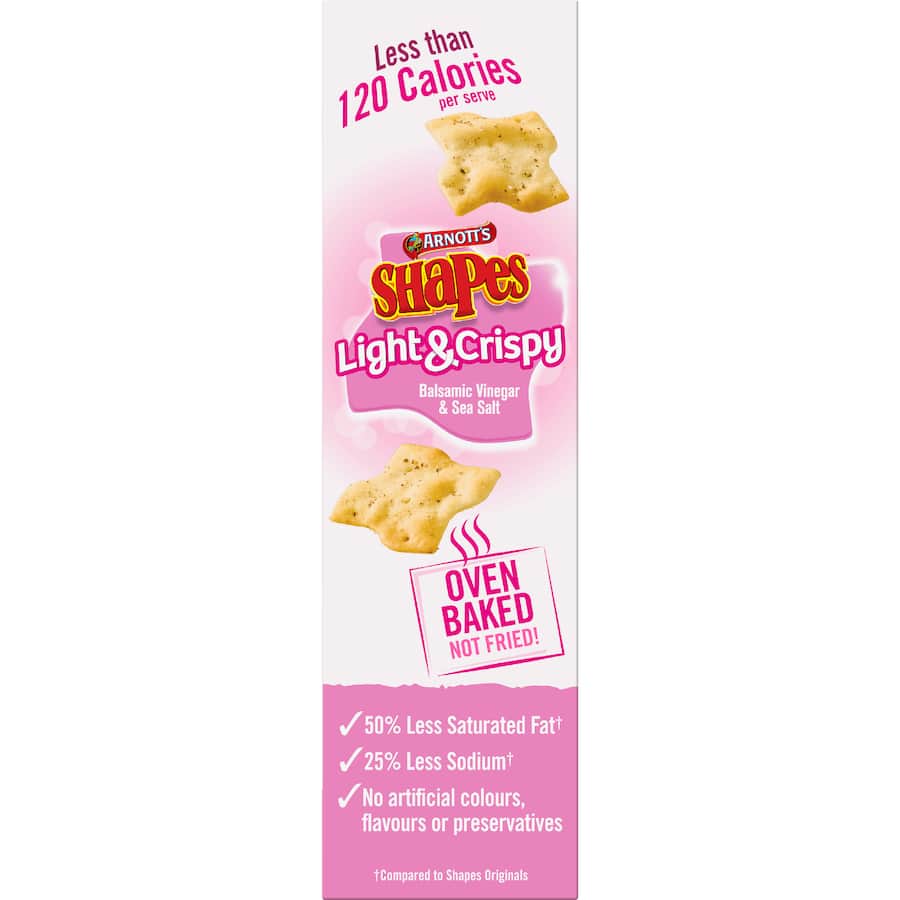 Shapes Light & Crispy Crackers Vinegar & Sea Salt 120g