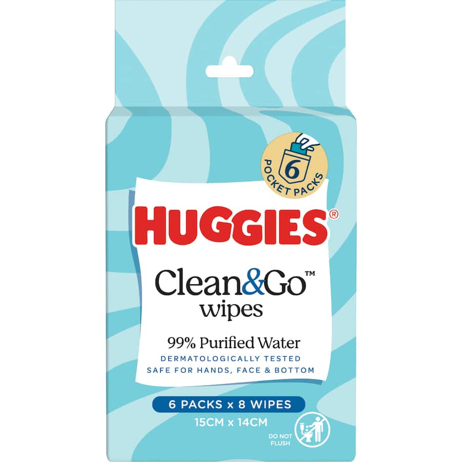 Huggies Wipes Clean & Go 6pack