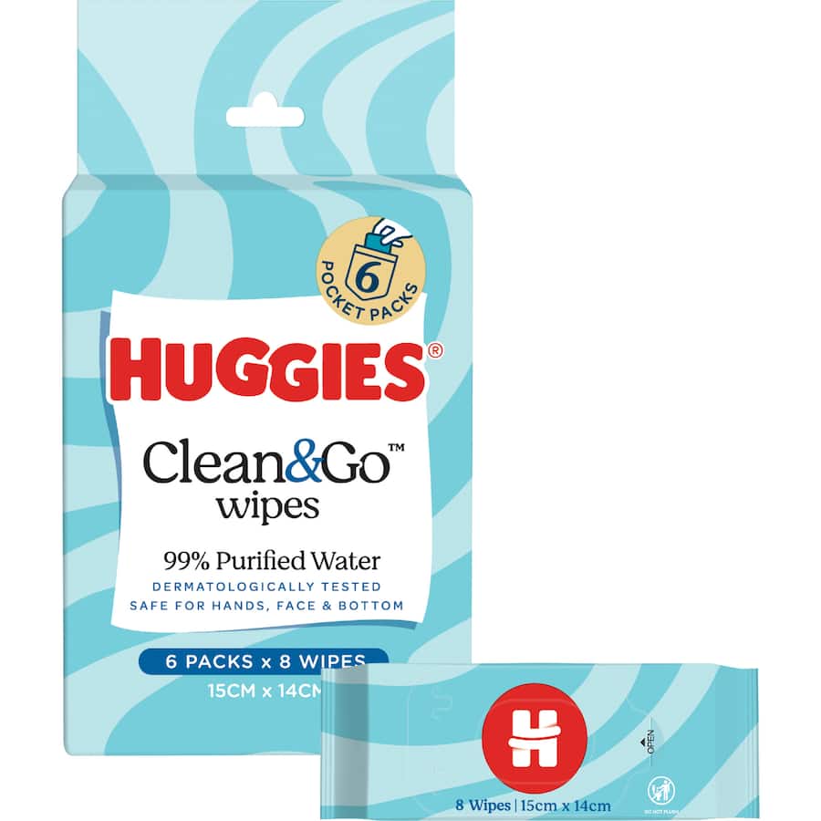 Huggies Wipes Clean & Go 6pack