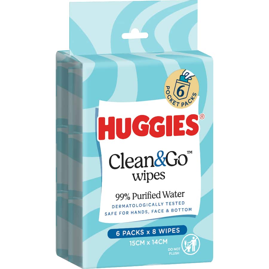 Huggies Wipes Clean & Go 6pack
