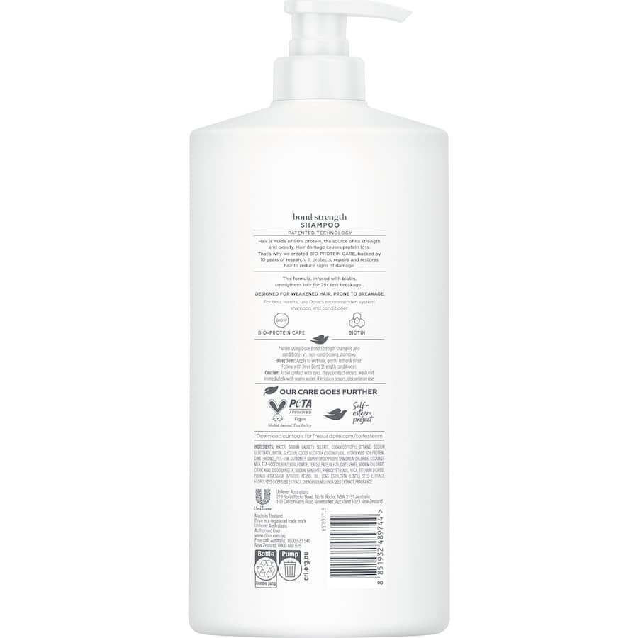 Dove Shampoo Bond Strength + Biotin 850mL