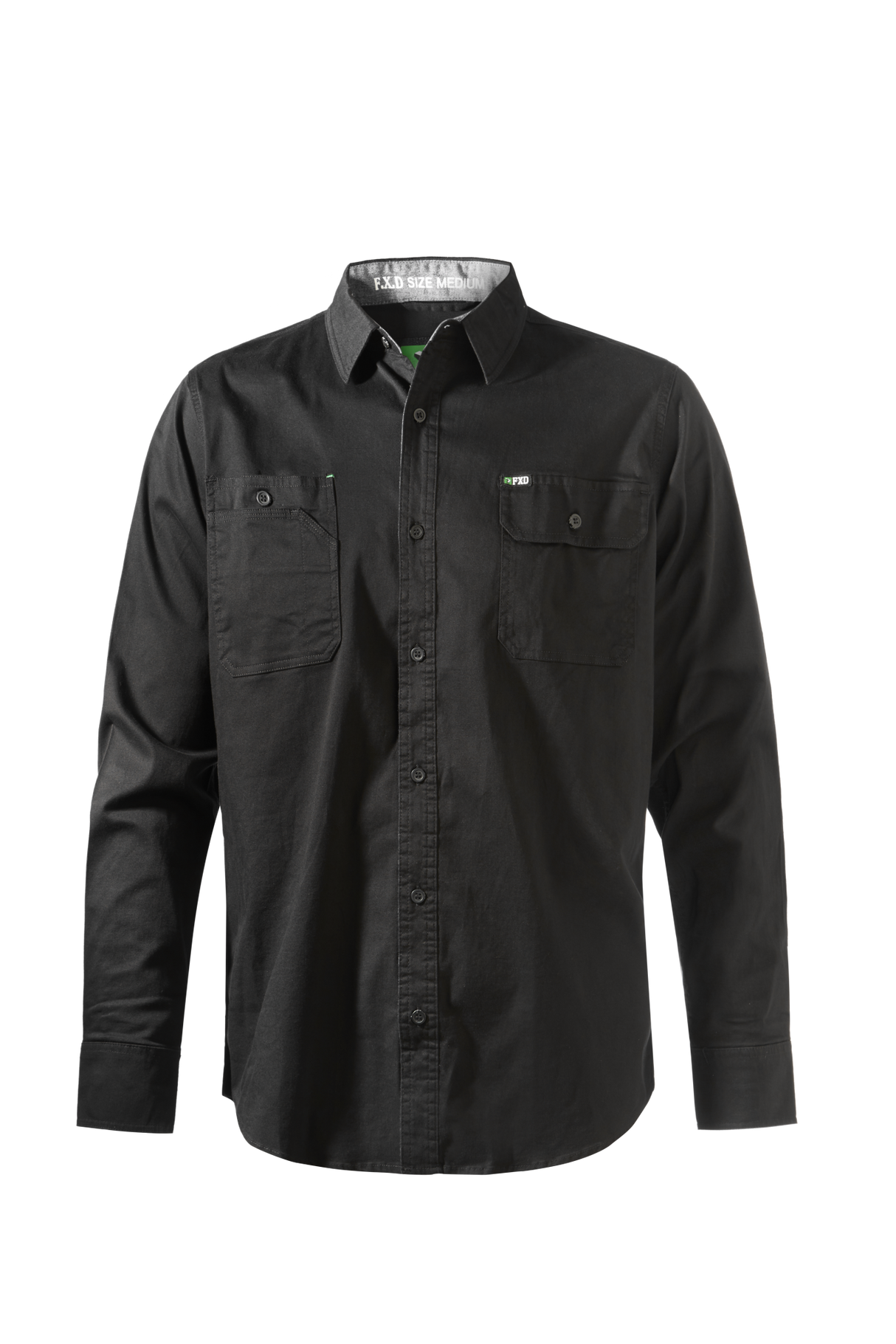 FXD, Cotton Stretch Work Shirt, LSH-1 - Black - M