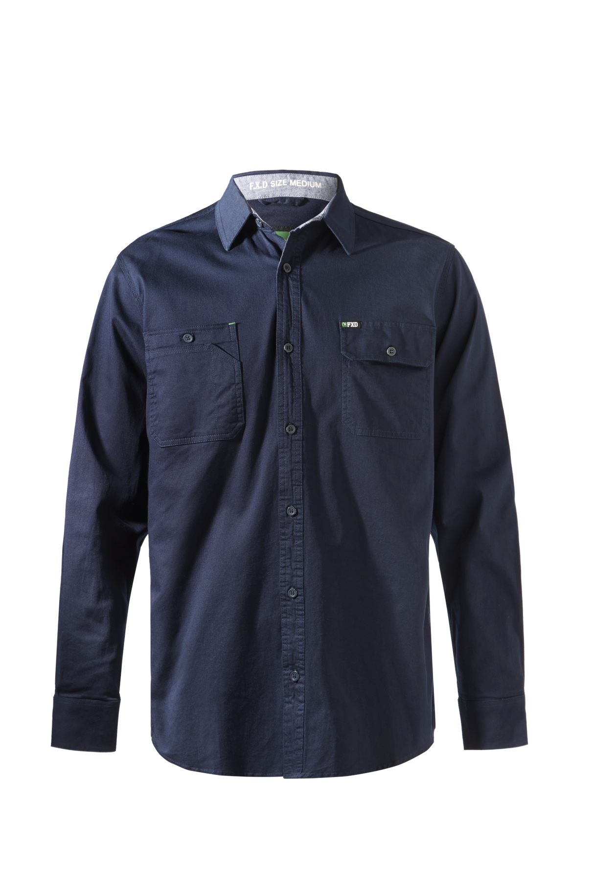 FXD, Cotton Stretch Work Shirt, LSH-1 (Each) - Navy - Size: XL