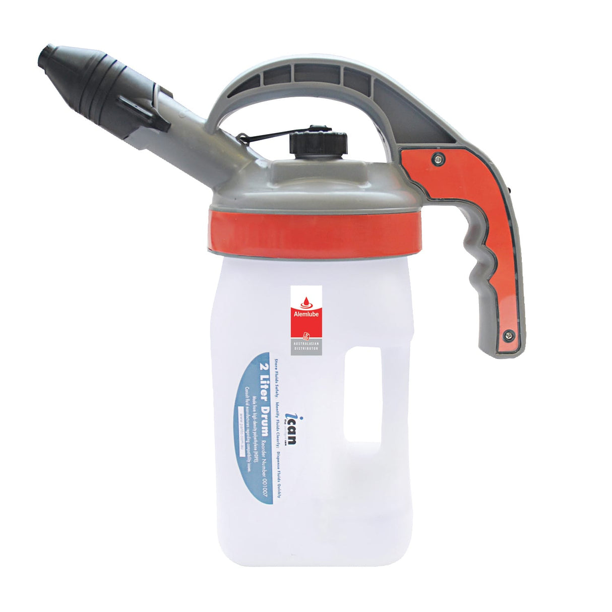 Alemlube iCan 2L Container with 12mm Pour Lid Kit (Each)