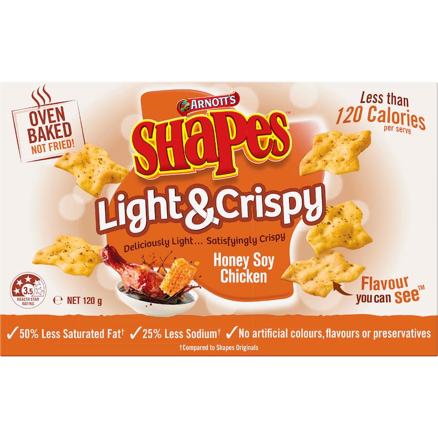 Shapes Light & Crispy Crackers Honey Soy Chicken 120g