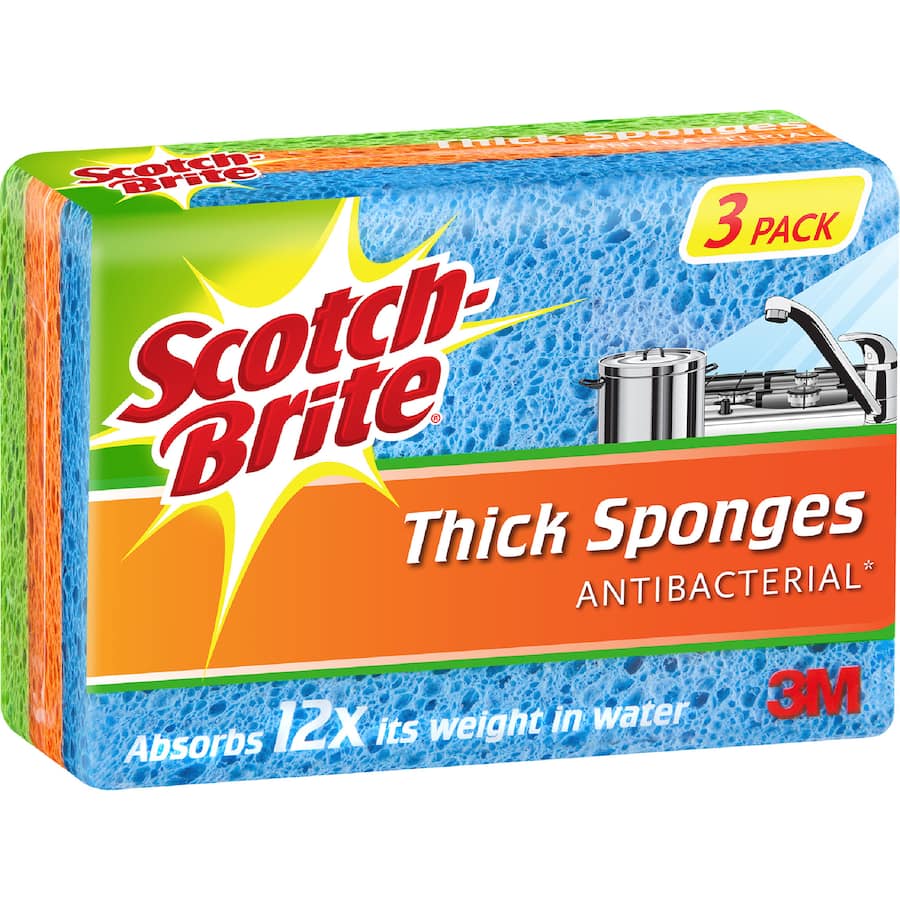 Scotch-brite Sponges Thick 3pack