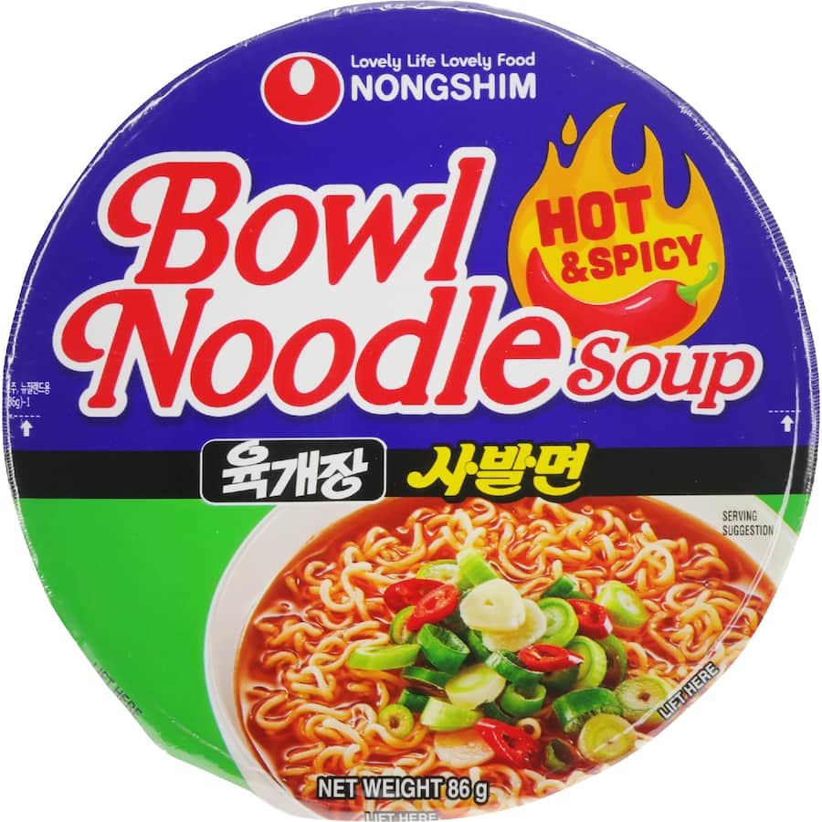 Nong Shim Ramyun Bowl Hot & Spicy 86g