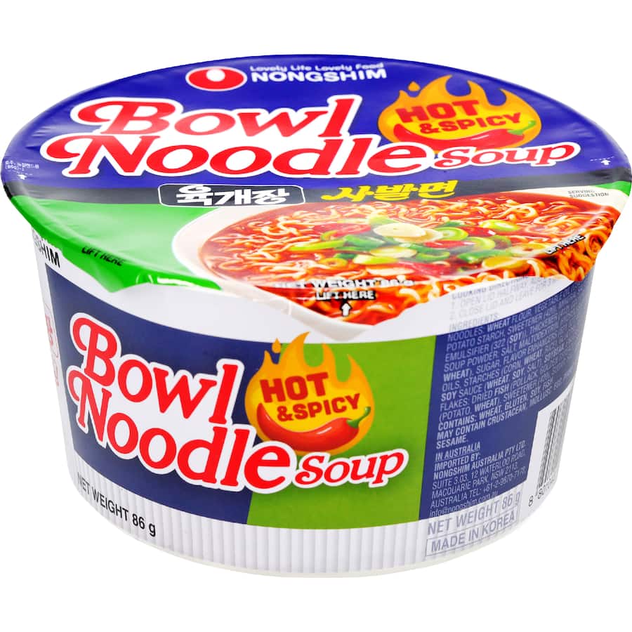 Nong Shim Ramyun Bowl Hot & Spicy 86g