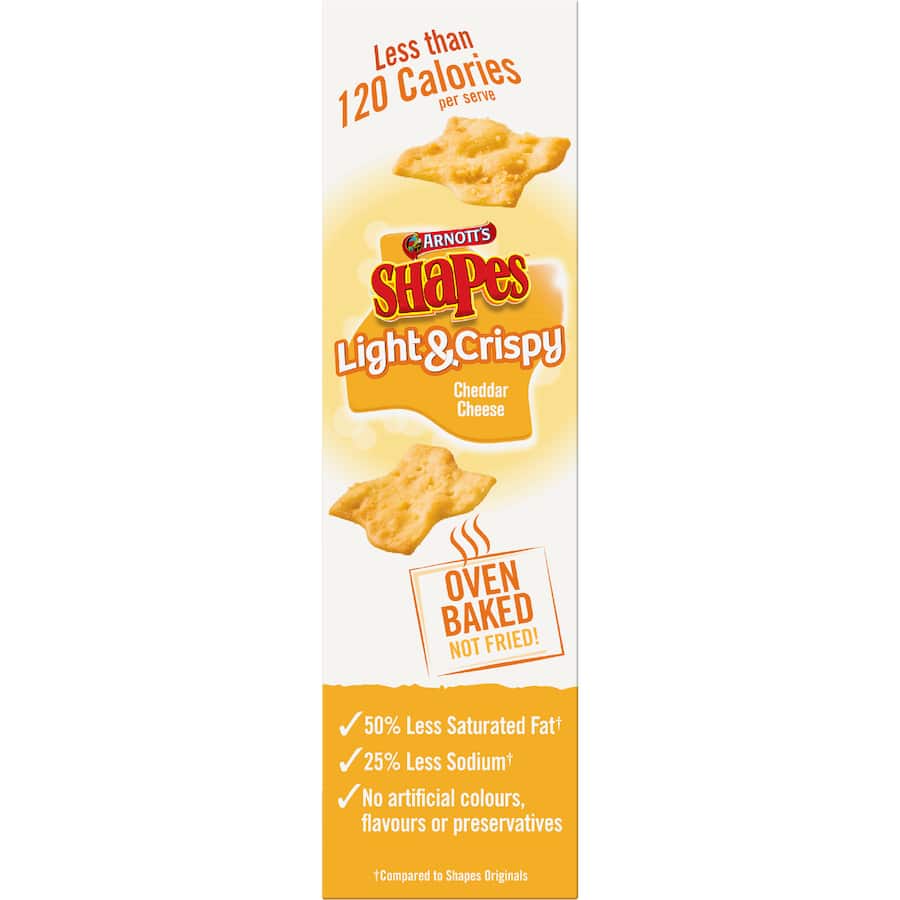Shapes Light & Crispy Crackers Cheddar Cheese 120g