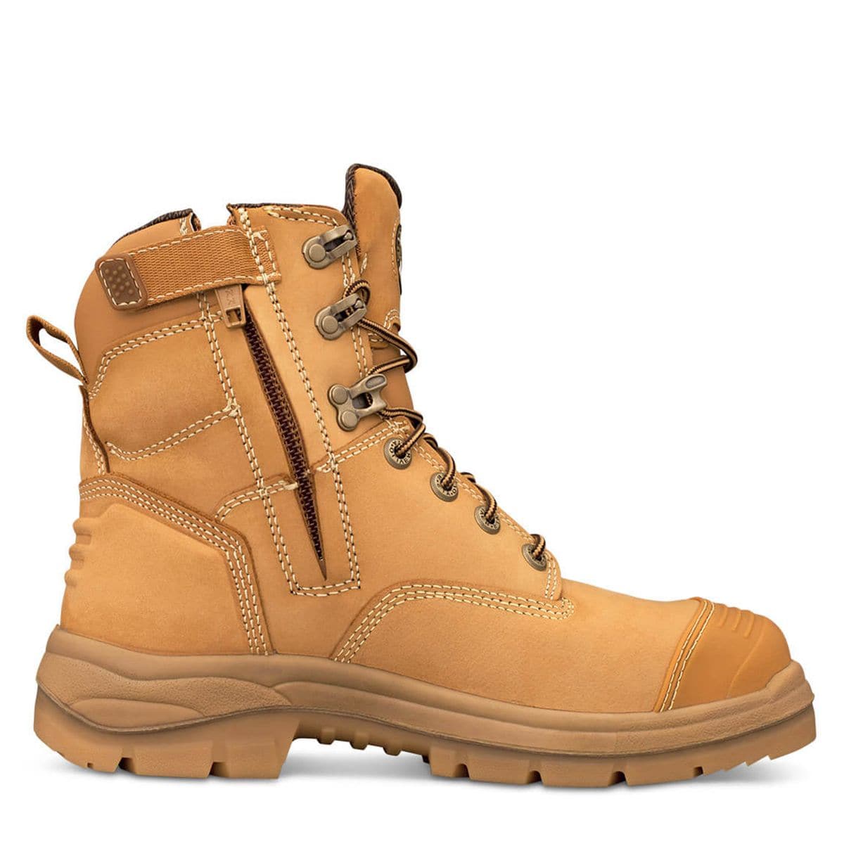 Oliver 55-332Z Zip Sided Safety Boots - Wheat - 08