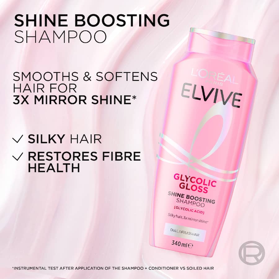 L'oreal Paris Elvive Shampoo Glycolic Gloss Shine Boosting 340mL