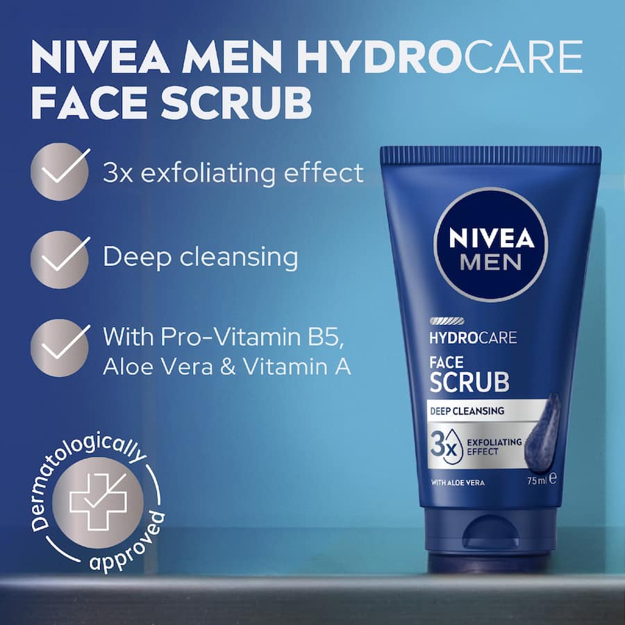 Nivea Men Hydrocare Face Scrub Exfoliating 75mL