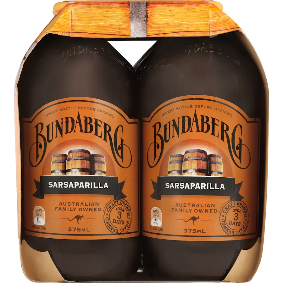 Bundaberg Sarsparilla Bottles 6 x 375mL