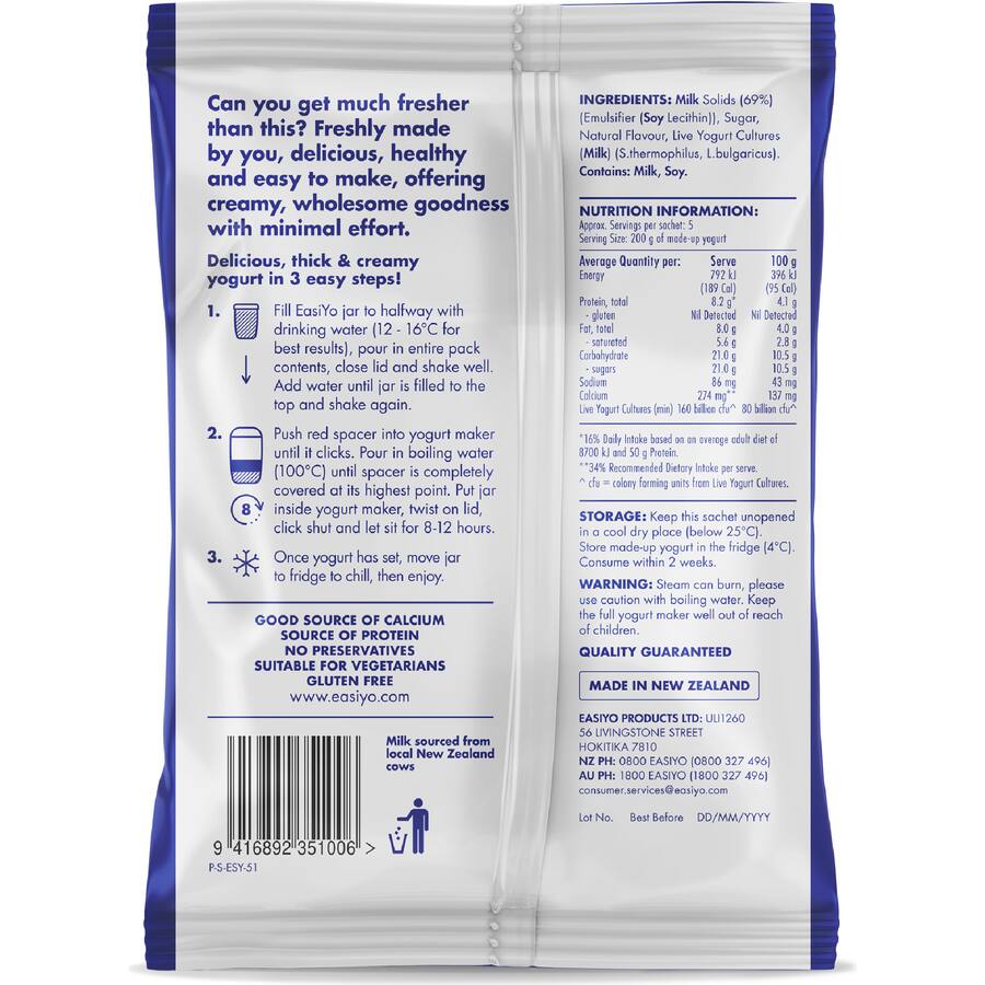 Easiyo Greek Style Yoghurt Base Honey Flavoured 220g