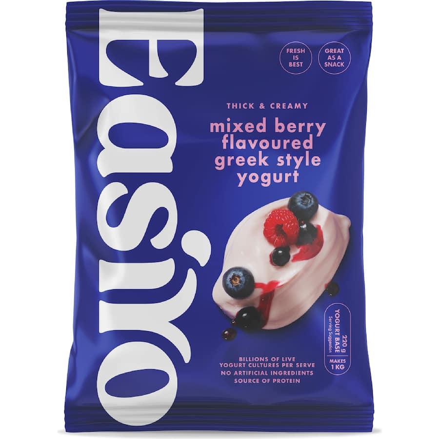 Easiyo Greek Style Yoghurt Base Mixed Berry Flavoured 220g