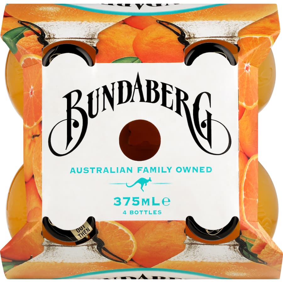 Bundaberg Sparkling Drink Dekopon Mandarin 4 x 375mL